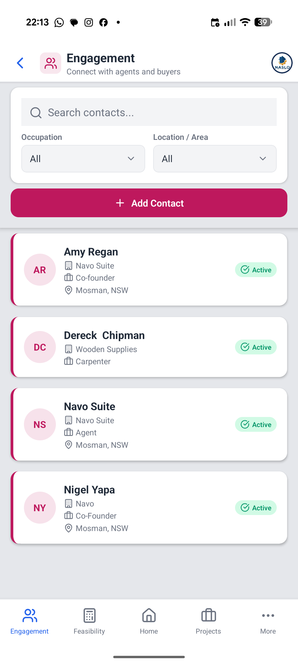 Contacts and Engagement